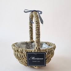 MORIANN 藤編小花籃 17*13.5*20cm, 單色