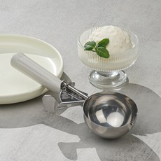 comet 304 不鏽鋼冰淇淋挖勺 6號, 1個, 白色