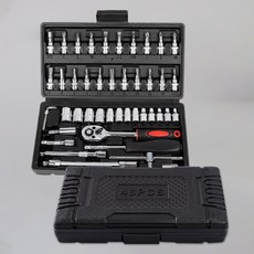 어반카 차량용 다용도 복스알 소켓렌치 46종 세트, 블랙, 1세트 블랙, 1세트