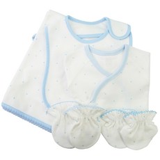 babybear 嬰兒愛心點點肚衣+手套+腳套+包巾+圍兜