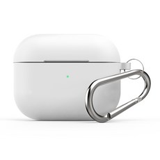 Electro Apple AirPods 3代 矽膠鑰匙圈保護殼, 白色, A3SKC-W