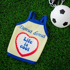 파스텔펫 반려동물 라이프이즈쿨 민소매, 옐로우, 1개