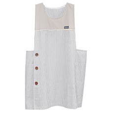 Home Alice 條紋Mary圍裙 L, 淺灰色, 1個