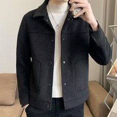 JTL 男士時尚簡約鈕扣翻領夾克