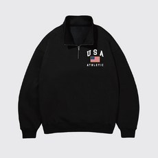 TOM&RABBIT USA 寬鬆版型半拉鍊大學T 基本款