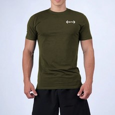 아로무드 남성용 머슬핏 반팔 스포츠 티셔츠