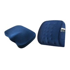 質感靠墊+記憶海綿坐墊組 YT_RA1631, 海軍