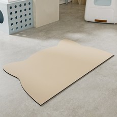랜보어 반려동물 논슬립 식기매트 50 x 30 cm, 베이지, 1개