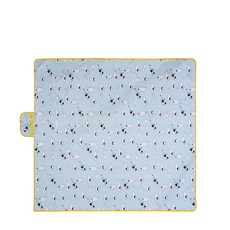 獅子款圖案便攜文青風野餐墊 HR3217, 藍色