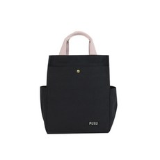 Market A 帆布日常便當袋 黑色 粉色, 1個