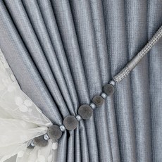 GINNA SONG 珍珠造型窗簾綁繩, 2個, 深藍色