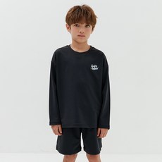 bayb 아동 주니어 미드나잇 긴팔 래쉬가드 + 보드숏 세트