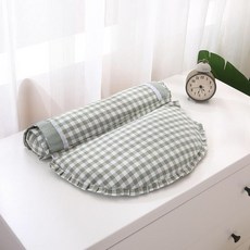 soonZAM 易於拆洗 滿滿蕎麥殼蕎麥枕, 綠色, 1個