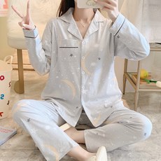 Ahope 大尺碼孕婦睡眠睡衣上下褲裝套組