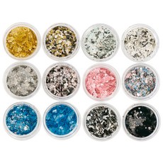 BARNA 水磨石亮片12種套組, 1個, 混合色