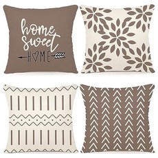 Home Flow 客廳沙發裝飾抱枕套4件組