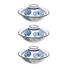 Oachess 兔子青 附手把蓋 丼飯碗 小, 混色, 3個