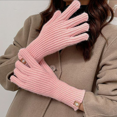 Bidangil 兒童用 Make 防寒指孔針織長手套