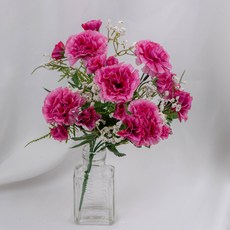 萬壽菊康乃馨花叢 31cm 24入, 桃紅色