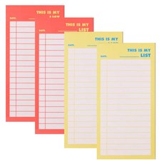 LUCALAB 霓虹燈清單備忘錄紙 L 2 種 x 2p 一套, 霓虹珊瑚+霓虹黃, 1套