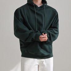 男款 Dispero 布料拉繩寬鬆 Oversize 素色連帽 T 恤