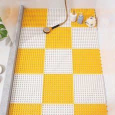 Make Mine 多用途防滑墊 2款 x 15片組 30 x 30 cm, 白色, 黃色, 1套