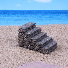 Hot Day Some石頭階梯迷你模型裝飾品 直線 3入, 混色