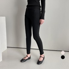 쿨쿠 여성용 밍크 기모 스판 스키니 팬츠