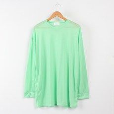 빼빼 여성용 라운드넥 소매시보리 슬라브 무지 긴발 티셔츠