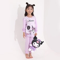 PremierFam 女童款 三麗鷗 酷洛米 糖桃絨家居服 上下套裝