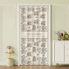 G&Y Flore 空間分隔長門簾, 黑花