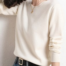 Sunbint女款日常素色休閒基本Essendy圓領針織衫