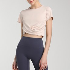 Dasadotcom 女性波浪瑜珈皮拉提斯上衣T恤