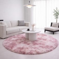 힐링스팟 그라데이션 물결 원형 러그