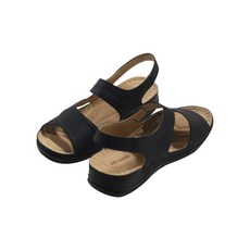 Picaso 女款魔鬼氈涼鞋 P2003, 230, 黑色