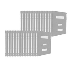 Heemang 皇家象牙白紙質政府文件夾, 灰色, 40個