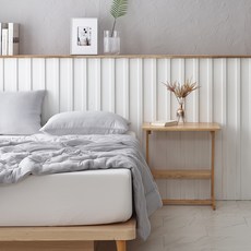 Joeunworld 實木邊桌 600, 原木色