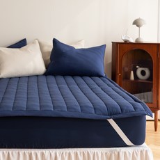 HELLOSLEEP Don't Worry固定鬆緊帶M2防蟎薄墊, 海軍藍