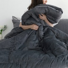 SCOHOme 韓國製造石墨烯自體發熱極細纖維鋪棉被, 炭灰色