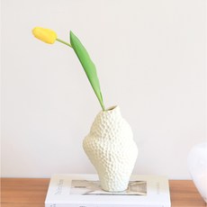 센트바스켓 조화 아무르 튤립 실크플라워, 옐로우, 1개