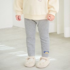 mollimelli 基本款小熊刷毛羅紋內搭褲