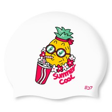 SD7 矽膠泳帽 SGL-CA4, 夏季鳳梨WHT, 1個