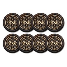 大衣 開襟衫 鈕扣 Bongshamang 18mm, 棕色, 8個