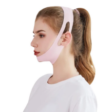 Huolly 睡眠防張嘴帶 無縫型 粉紅色, 1個