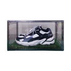 Schwarz Korea鞋子收納盒+草墊, 透明黑色