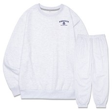 디엘크리 남성용 앤도버 스몰로고 맨투맨 조거트레이닝 세트