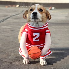 PASTEL PET 寵物籃球員服裝, 紅色, 1個