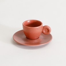 月鹽 韓國製陶瓷義式濃縮杯, 印度紅, 1個