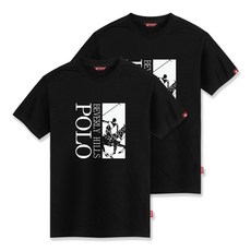 비버리힐스폴로클럽 다크 픽쳐 통기성 라운드 반팔 티셔츠 2p 세트