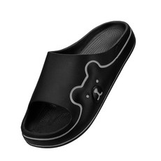 U.SEVEN DM Orso 一體成型輕量EVA室內室外拖鞋, 黑色, 260